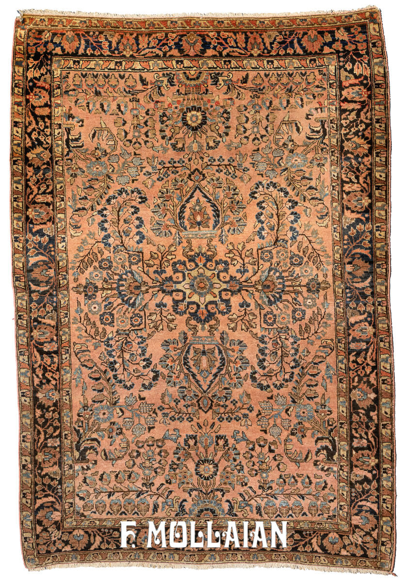 Antique Sarouk Rug Rust/Red Color n°:45968439